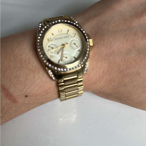 Michael Kors Gold Watch with Crystal Accents